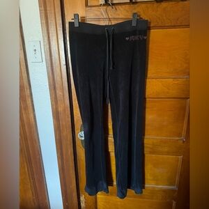 Juicy Couture Vintage Original Black Terry Cloth Lounge Pants fits size Small